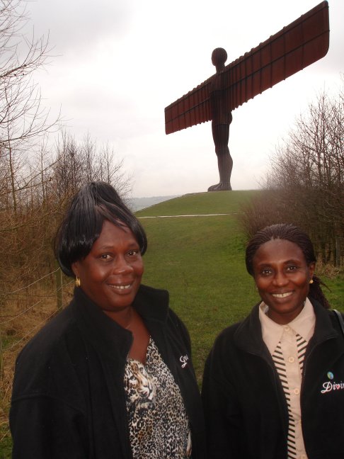 Comfort at the Angel of the north